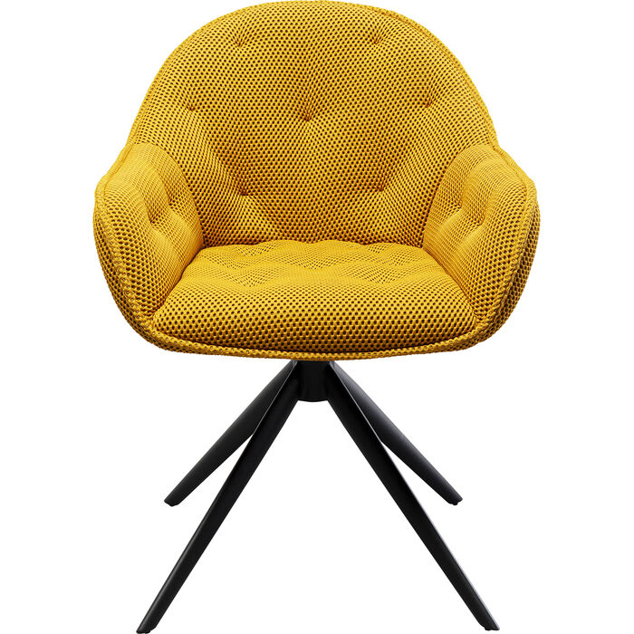 Silla Giratoria Carlito Mesh Yellow