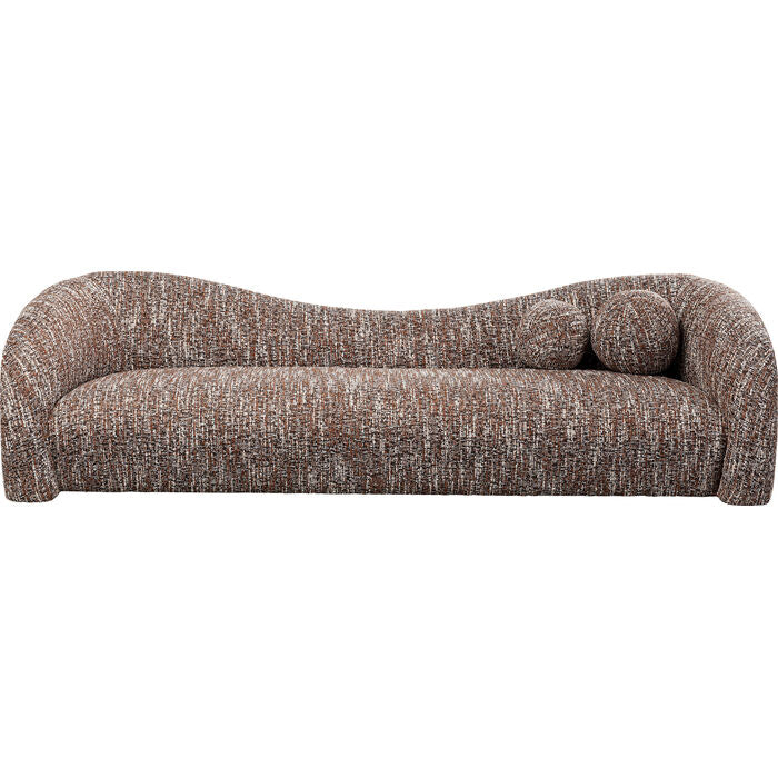 Sofa 3-Seater Livia Melange Brown 261 cm