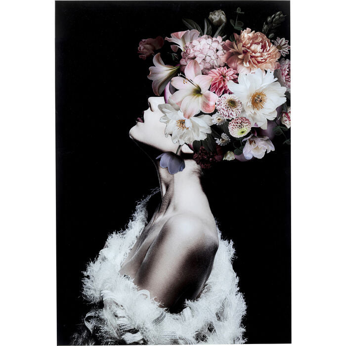 Cuadro de Vidrio Flowery Beauty 80x120 cm