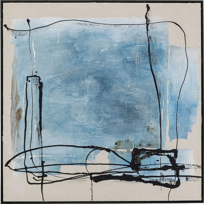 Cuadro Framed Dust Blue 100x100 cm