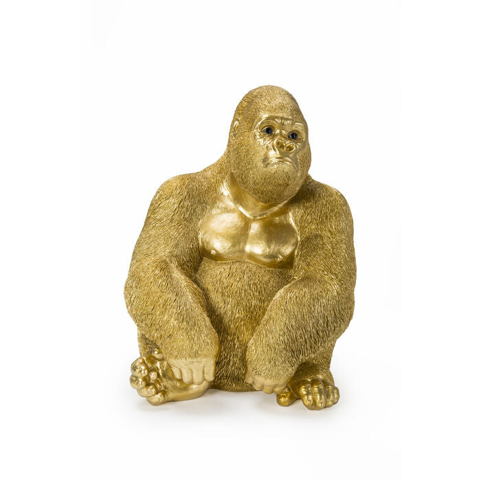 Figura Decorativa Monkey Gorilla Side Medium Gold 39 cm
