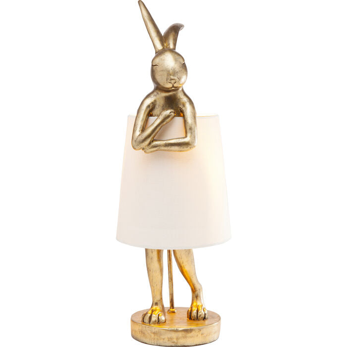 Lampara de Mesa Animal Rabbit Gold/White 68 cm