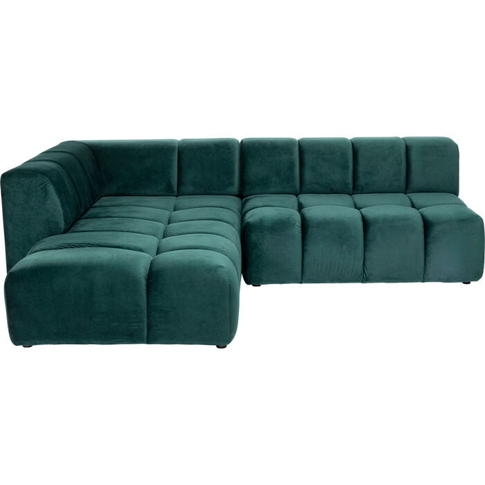 Sofa Corner Belami Velvet Dark Green Left 265 cm